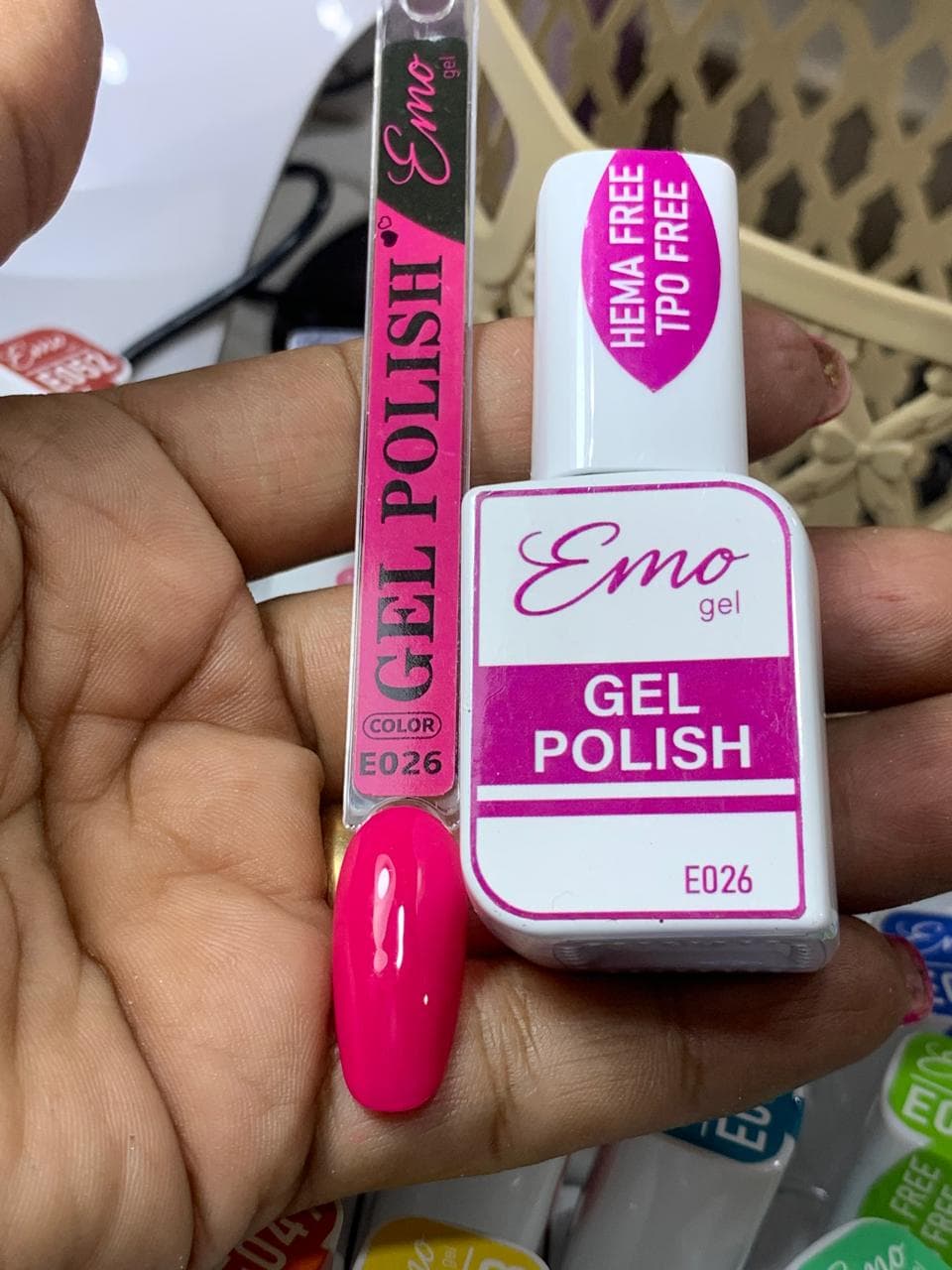 Cerise Red gel polish bottle