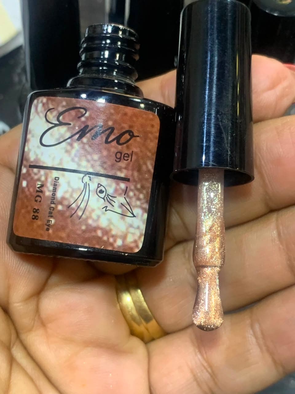 Leather gel polish bottle
