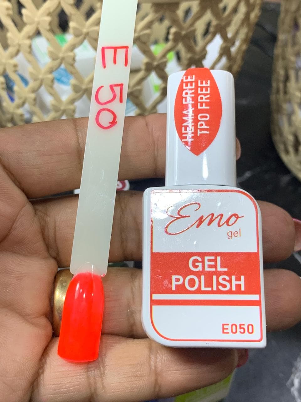 Flamingo gel polish bottle