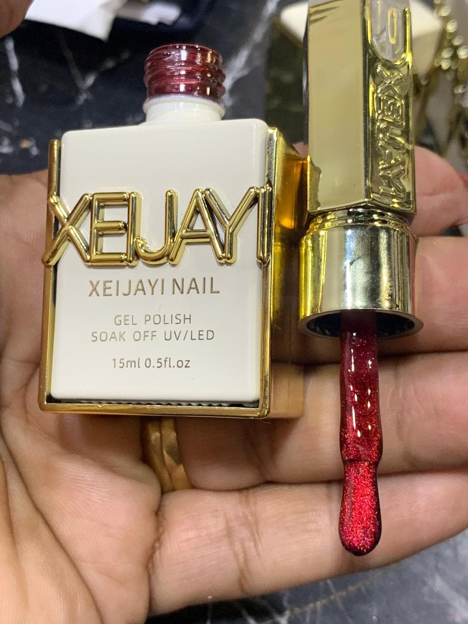 Merlot gel polish bottle
